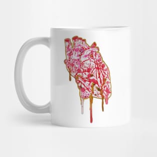 Dripping Paint Splatter Heart Mug